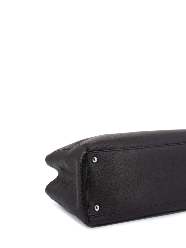 Top Quality Chanel Caviar Leather Small Cerf Shopper Bag Black