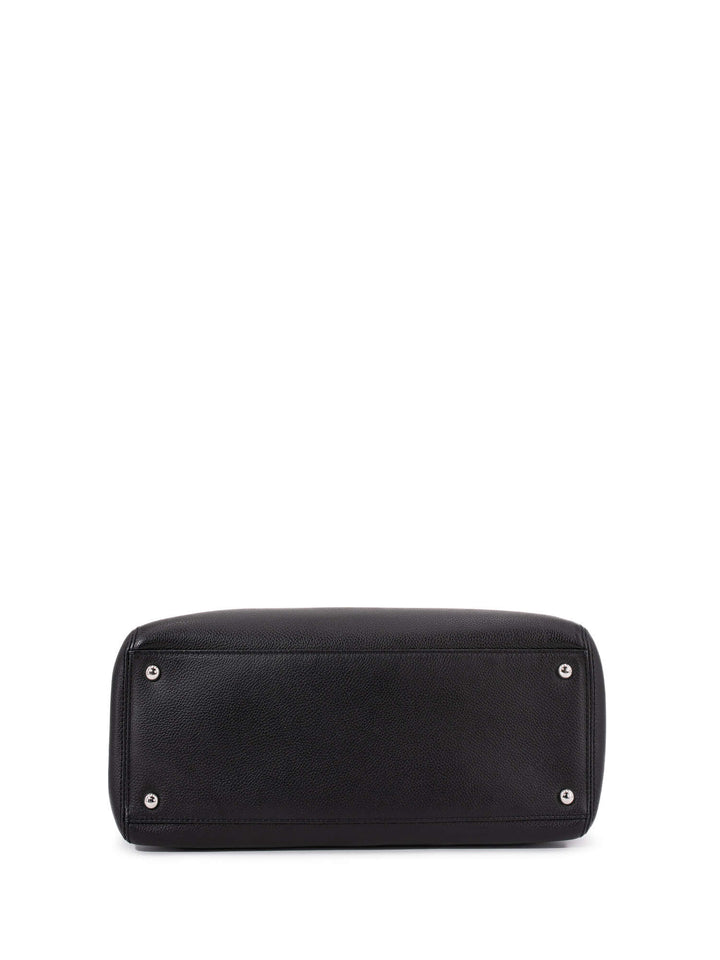 Top Quality Chanel Caviar Leather Small Cerf Shopper Bag Black