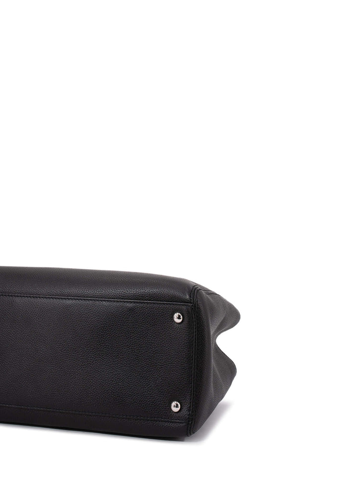 Top Quality Chanel Caviar Leather Small Cerf Shopper Bag Black