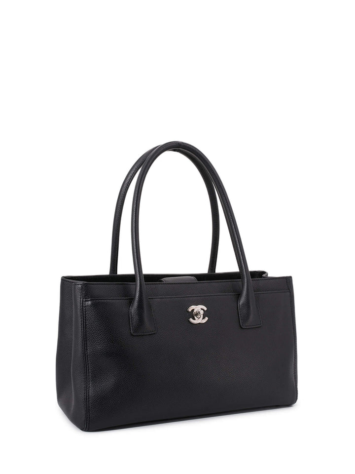 Top Quality Chanel Caviar Leather Small Cerf Shopper Bag Black