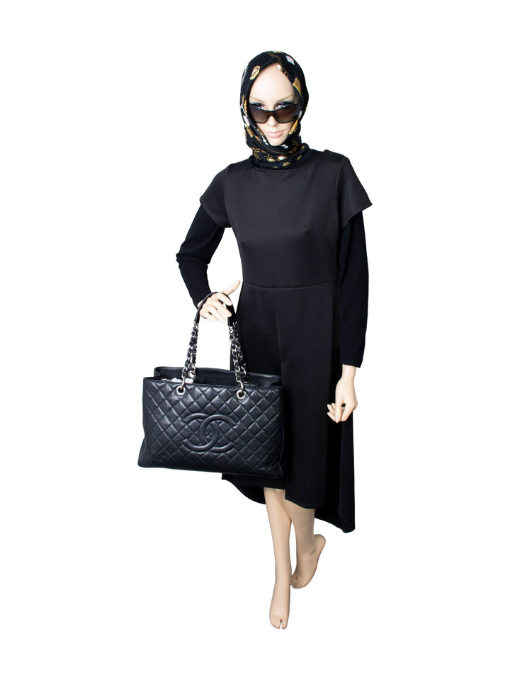 Top Quality Chanel Caviar Quilted Grand Shopping XL Bag Black