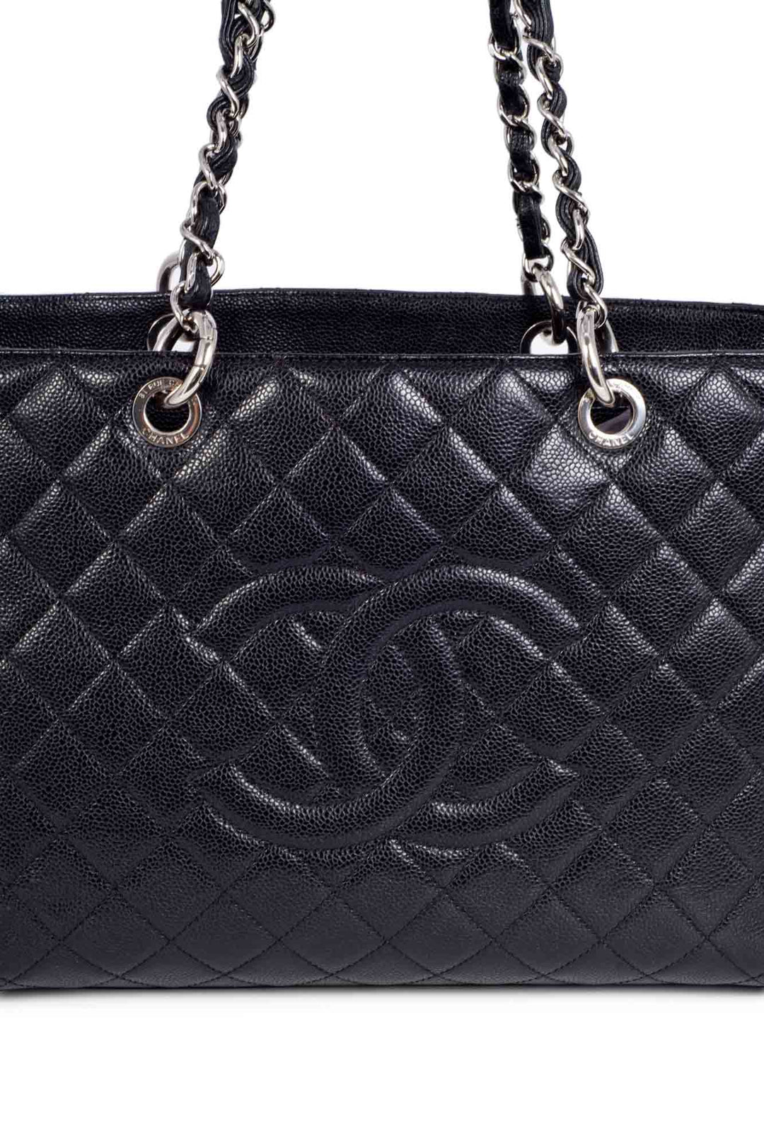 Top Quality Chanel Caviar Quilted Grand Shopping XL Bag Black