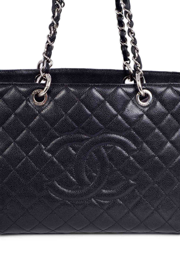 Top Quality Chanel Caviar Quilted Grand Shopping XL Bag Black