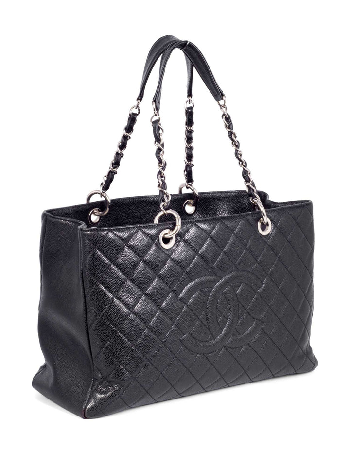 Top Quality Chanel Caviar Quilted Grand Shopping XL Bag Black