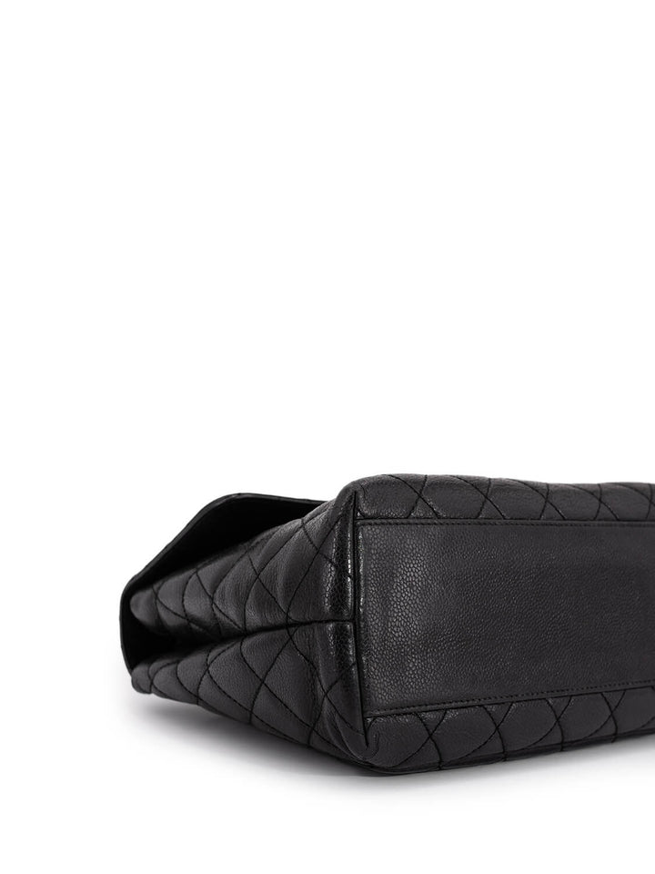 Top Quality Chanel Caviar Quilted Large Coco Handle Flap Bag Black