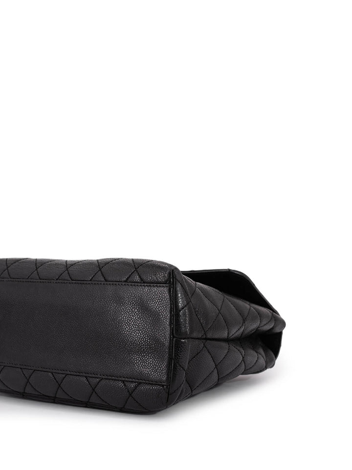 Top Quality Chanel Caviar Quilted Large Coco Handle Flap Bag Black