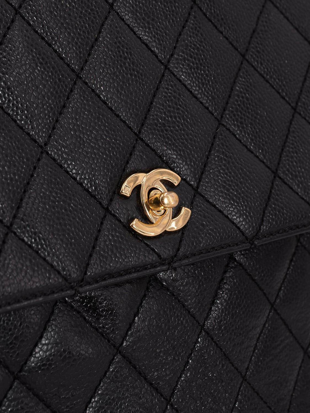 Top Quality Chanel Caviar Quilted Large Coco Handle Flap Bag Black