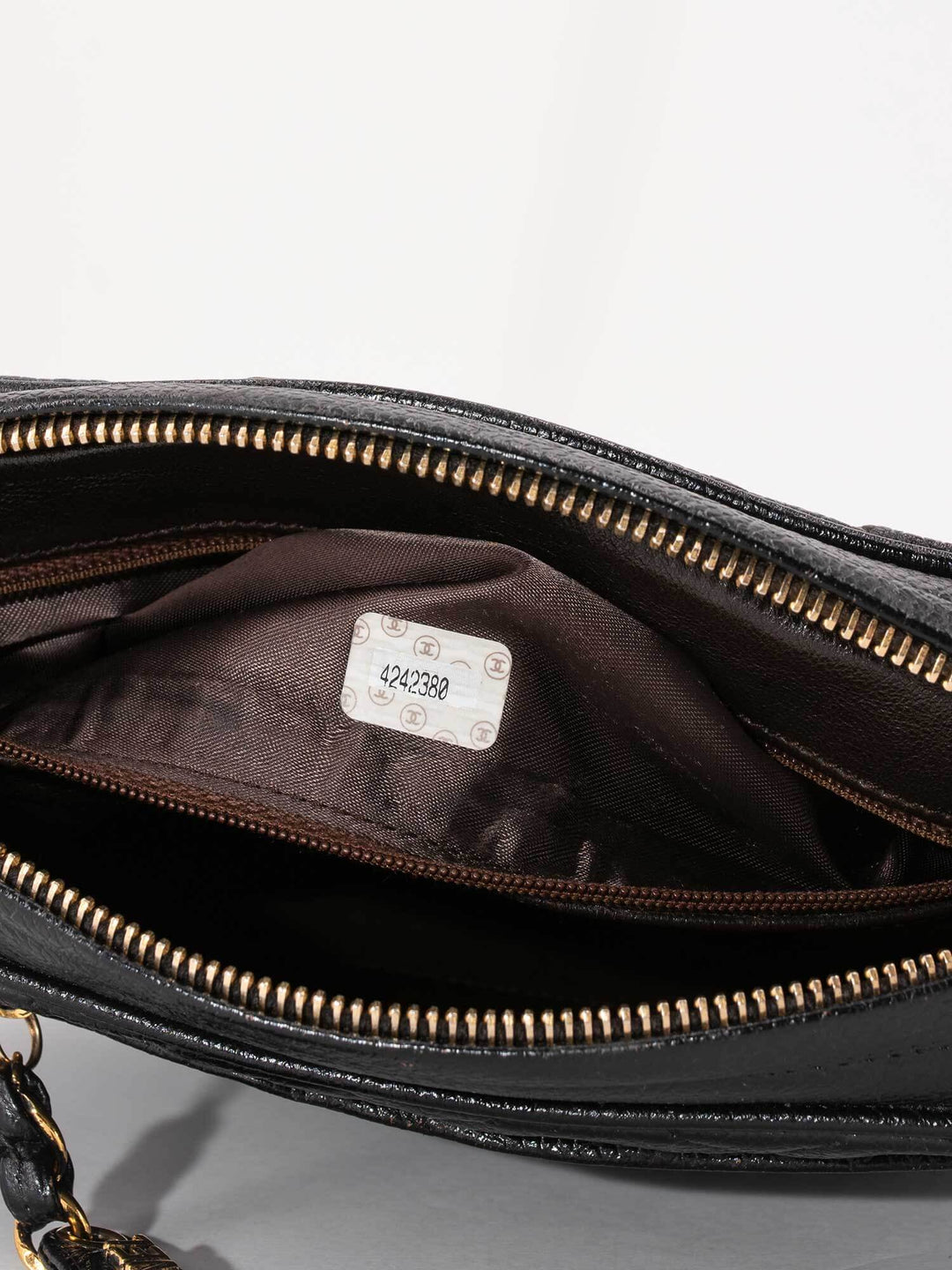 Top Quality Chanel Caviar Quilted Leather CC Logo Messenger Bag Black