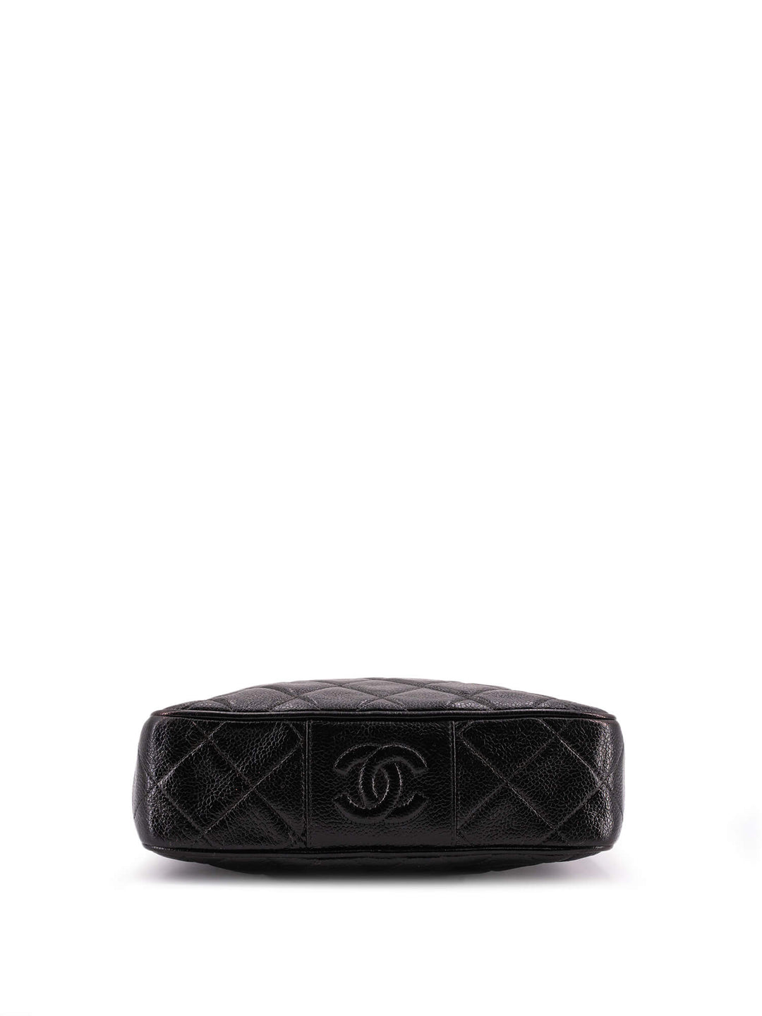 Top Quality Chanel Caviar Quilted Leather CC Logo Messenger Bag Black