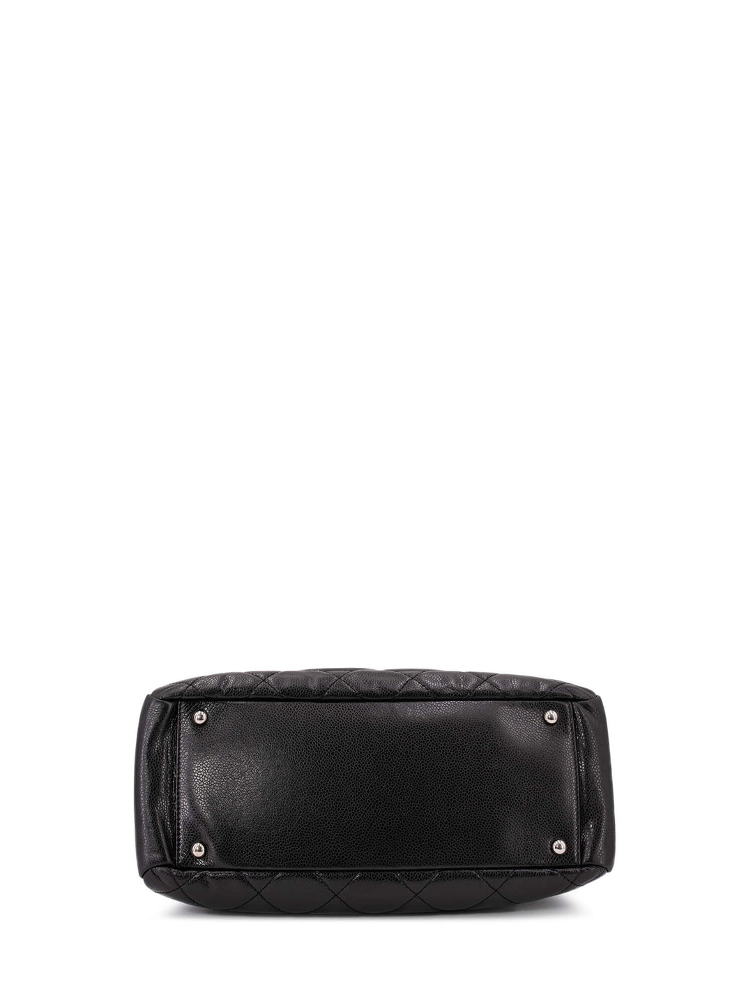 Top Quality Chanel Caviar Quilted Leather CC Logo Shopper Bag Black