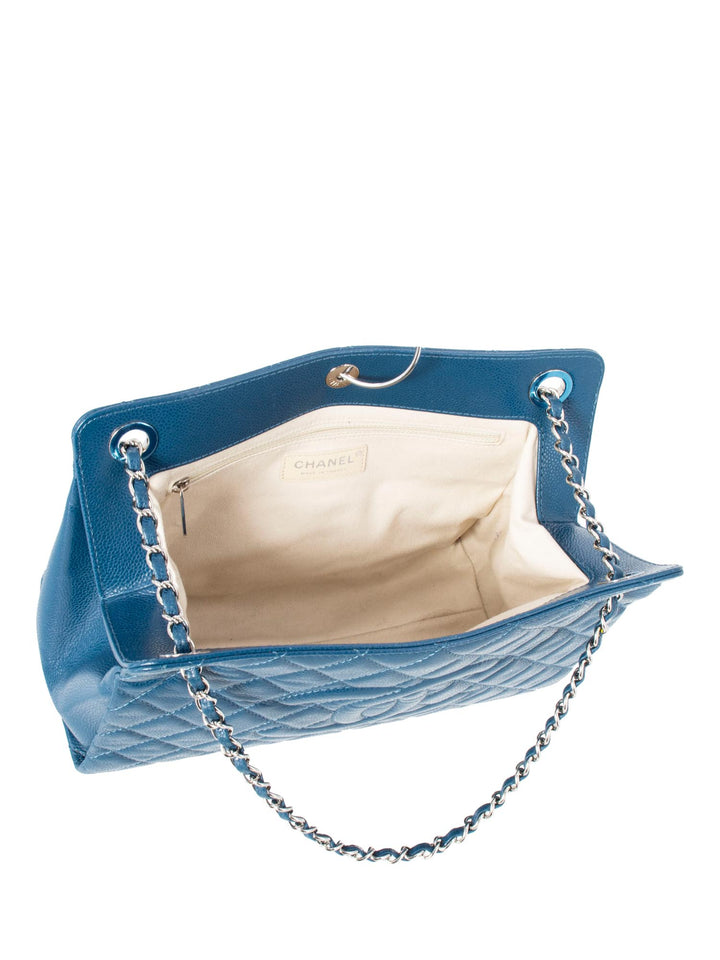 Top Quality Chanel Caviar Quilted Leather Grand Shopper GST Bag Blue