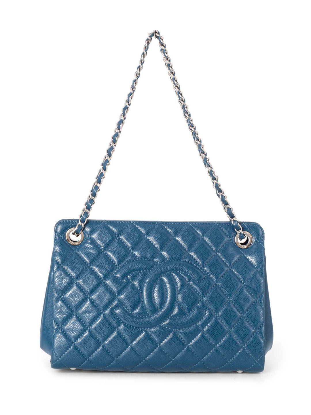 Top Quality Chanel Caviar Quilted Leather Grand Shopper GST Bag Blue