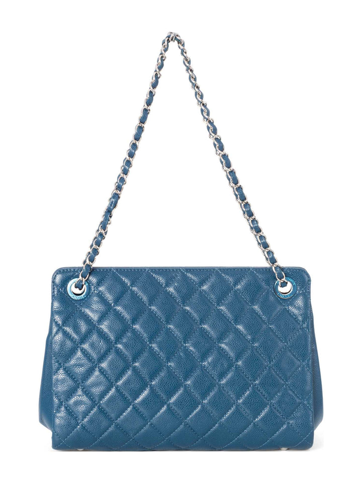 Top Quality Chanel Caviar Quilted Leather Grand Shopper GST Bag Blue