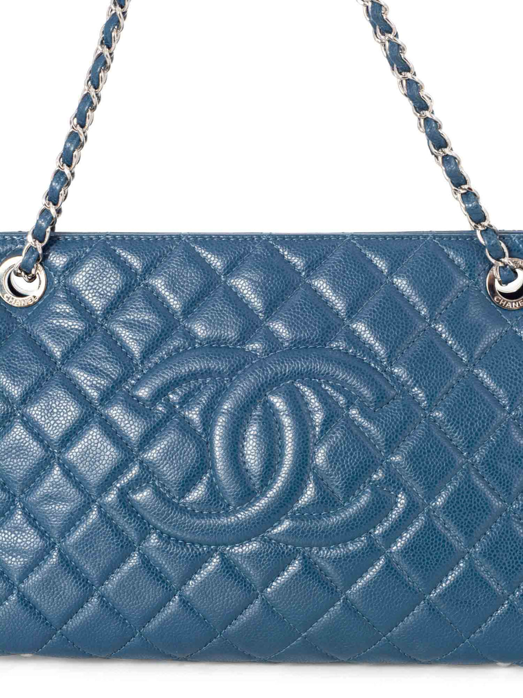 Top Quality Chanel Caviar Quilted Leather Grand Shopper GST Bag Blue