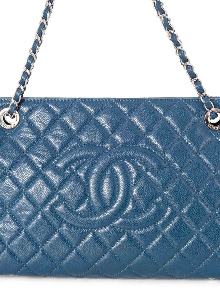 Top Quality Chanel Caviar Quilted Leather Grand Shopper GST Bag Blue