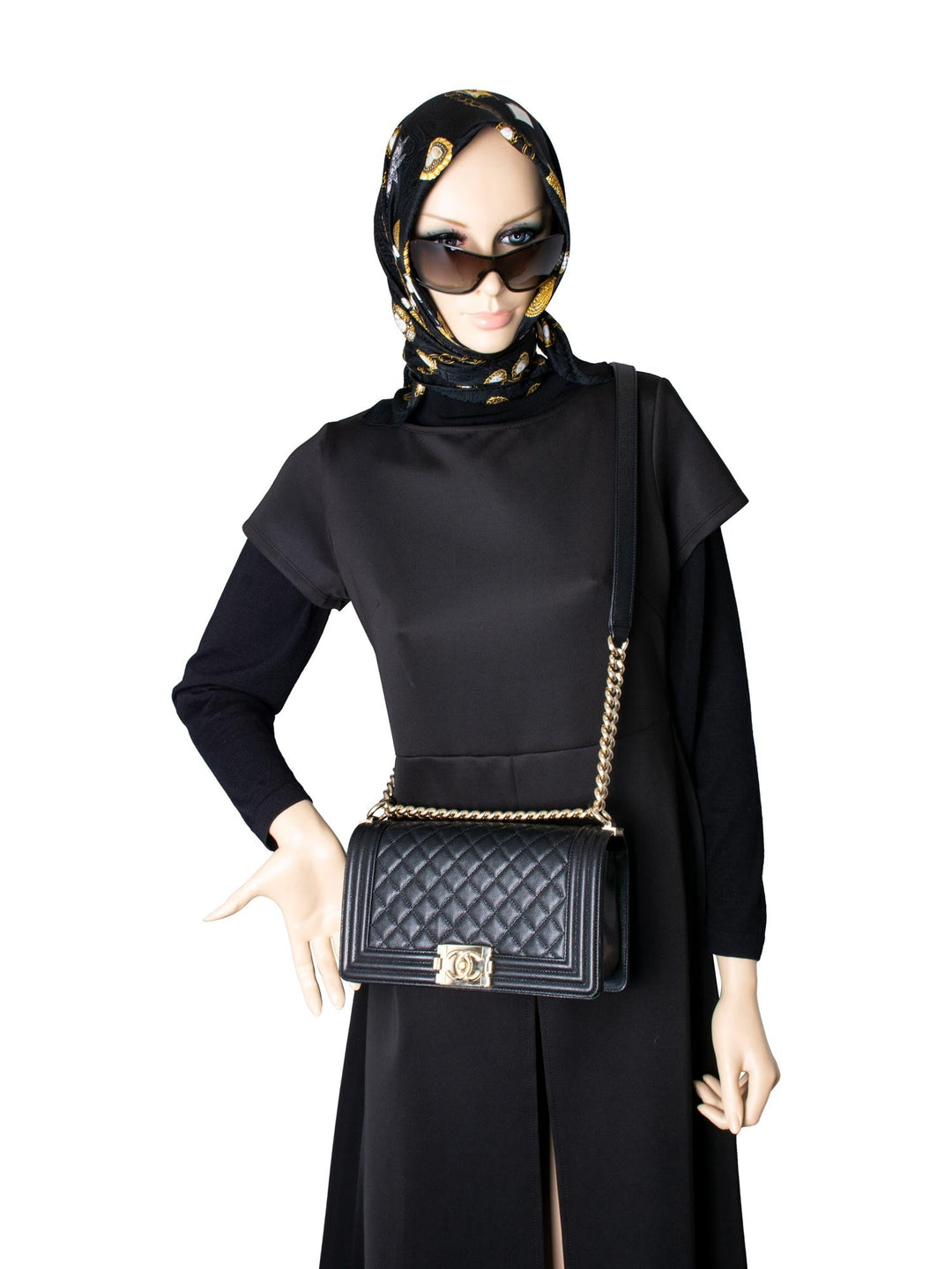 Top Quality Chanel Caviar Quilted Medium Boy Flap Bag Black