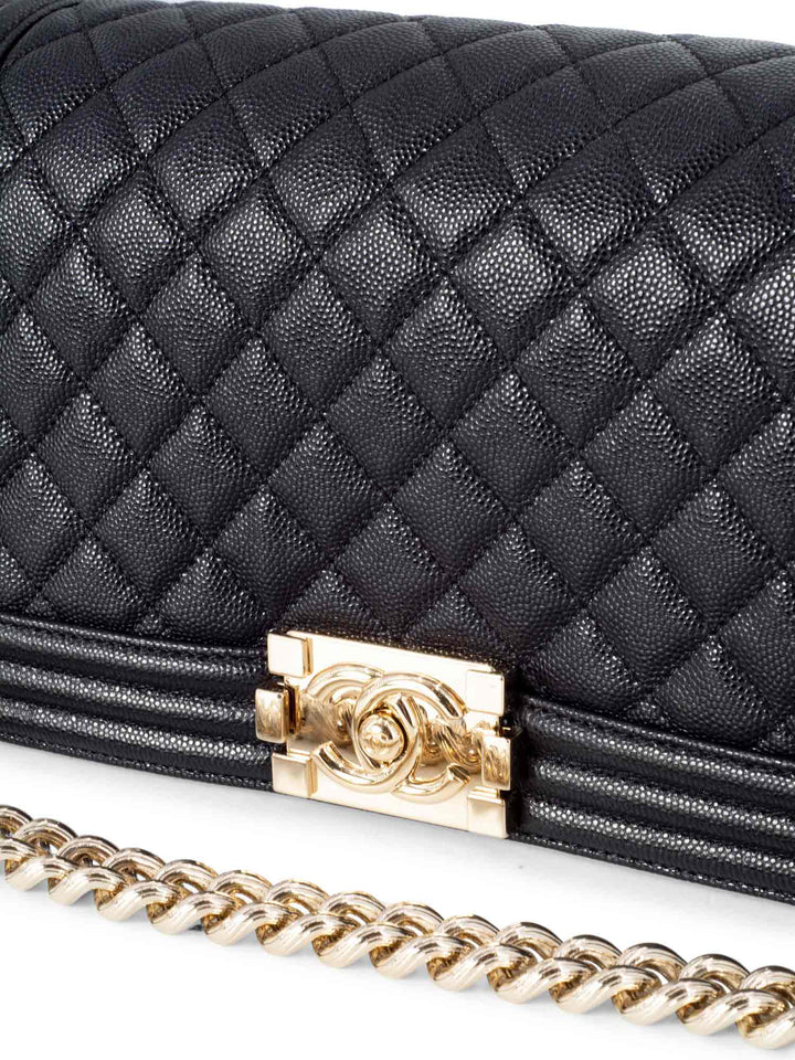 Top Quality Chanel Caviar Quilted Medium Boy Flap Bag Black
