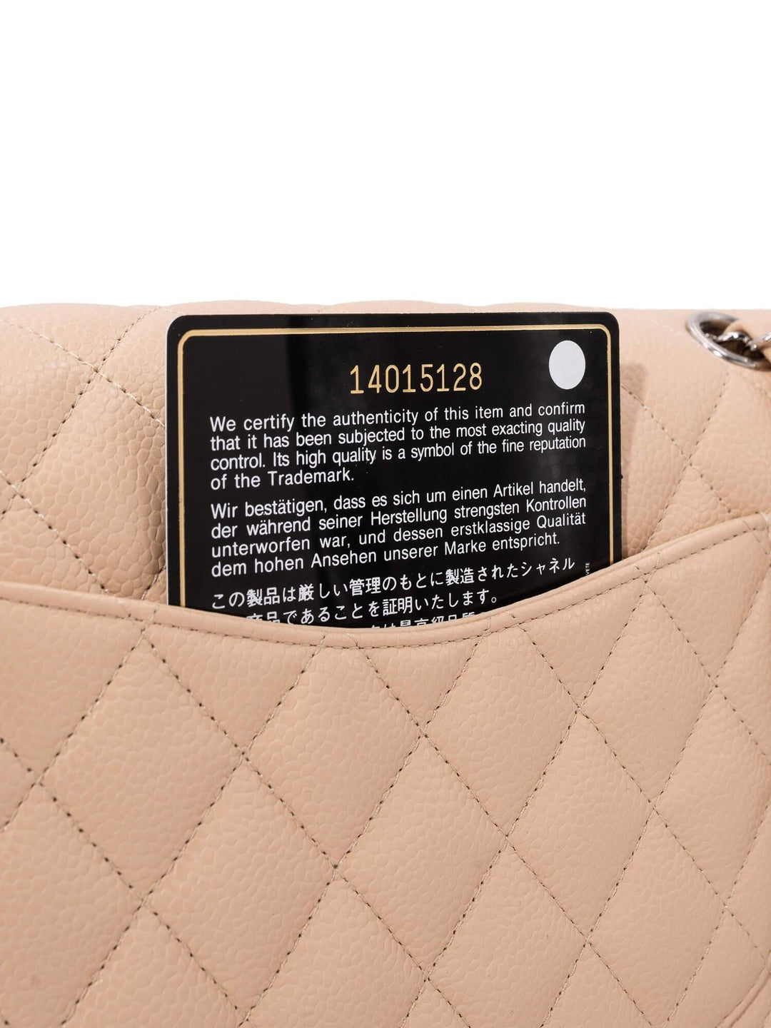Top Quality Chanel Caviar Quilted Medium Double Flap Bag Beige