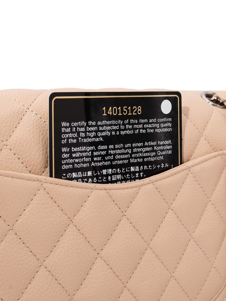 Top Quality Chanel Caviar Quilted Medium Double Flap Bag Beige