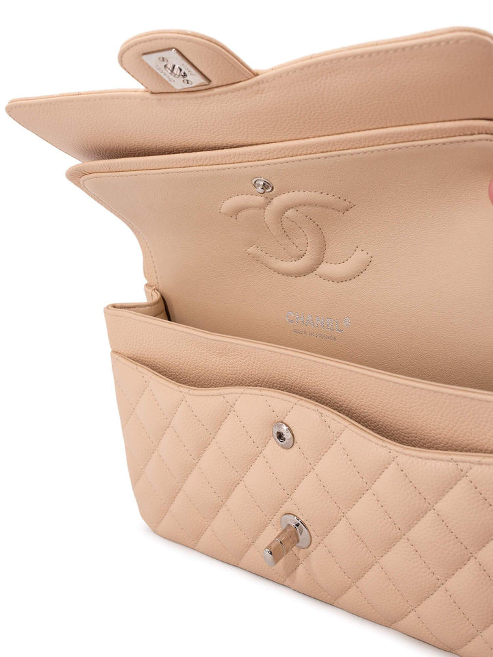 Top Quality Chanel Caviar Quilted Medium Double Flap Bag Beige