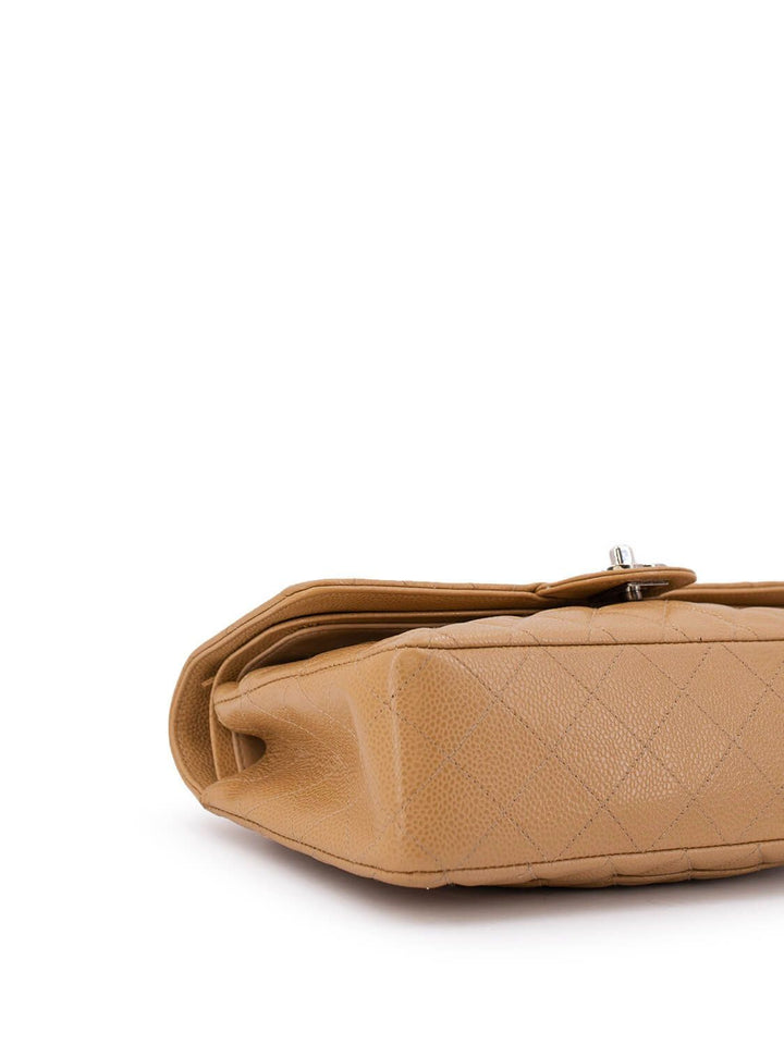 Top Quality Chanel Caviar Quilted Medium Double Flap Bag Beige