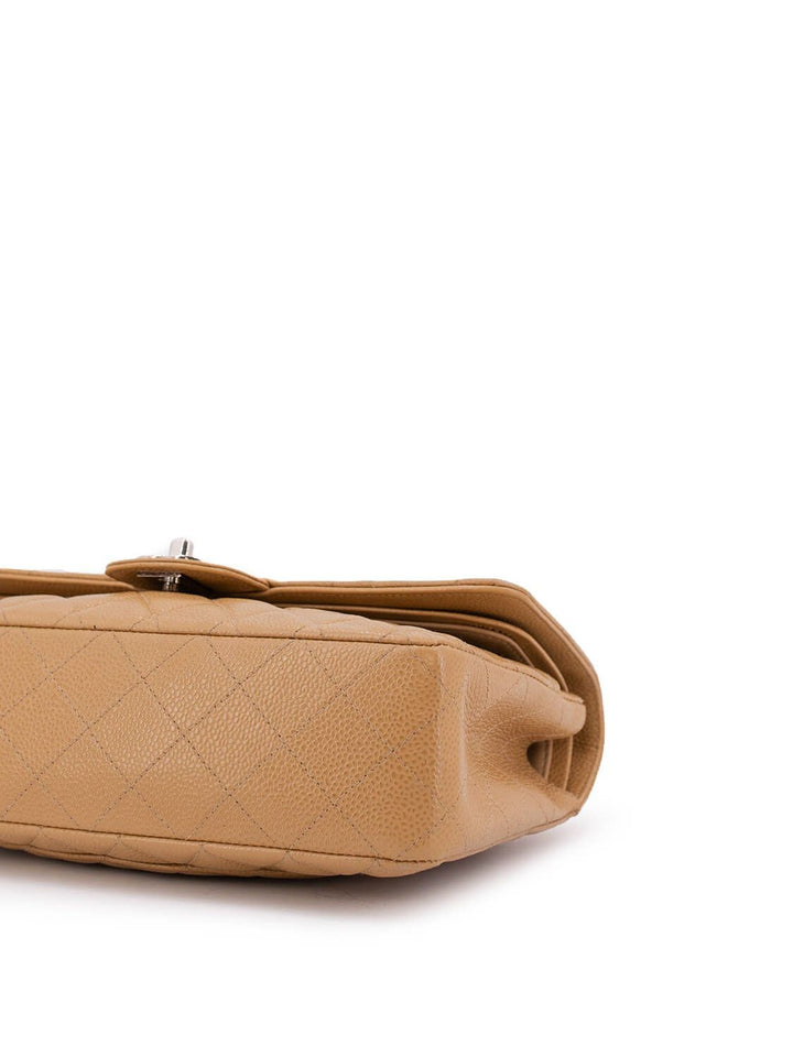 Top Quality Chanel Caviar Quilted Medium Double Flap Bag Beige