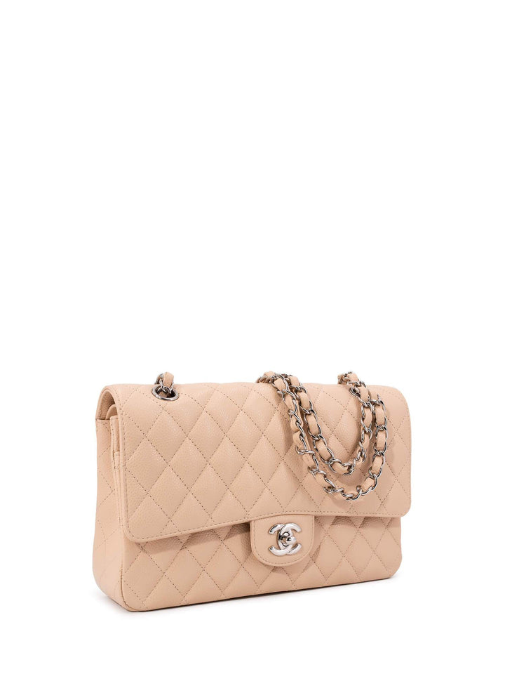 Top Quality Chanel Caviar Quilted Medium Double Flap Bag Beige