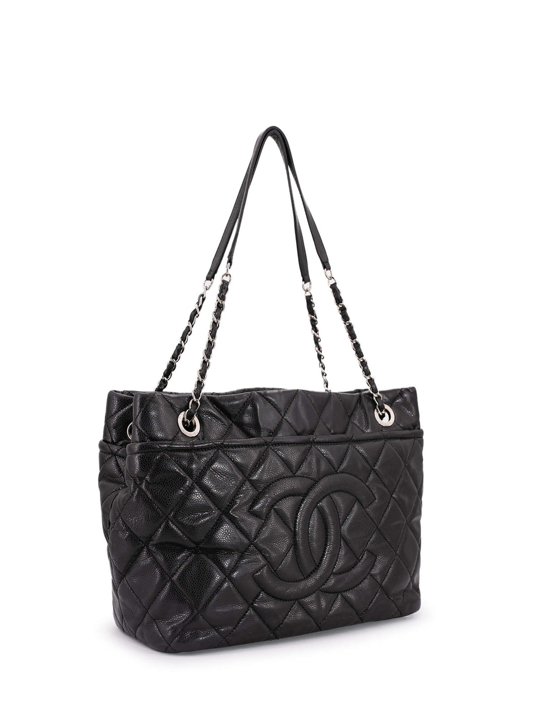 Top Quality Chanel Caviar Quilted Timeless Soft Shopper Bag Black