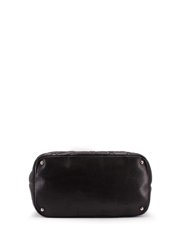 Top Quality Chanel Caviar Quilted Timeless Soft Shopper Bag Black