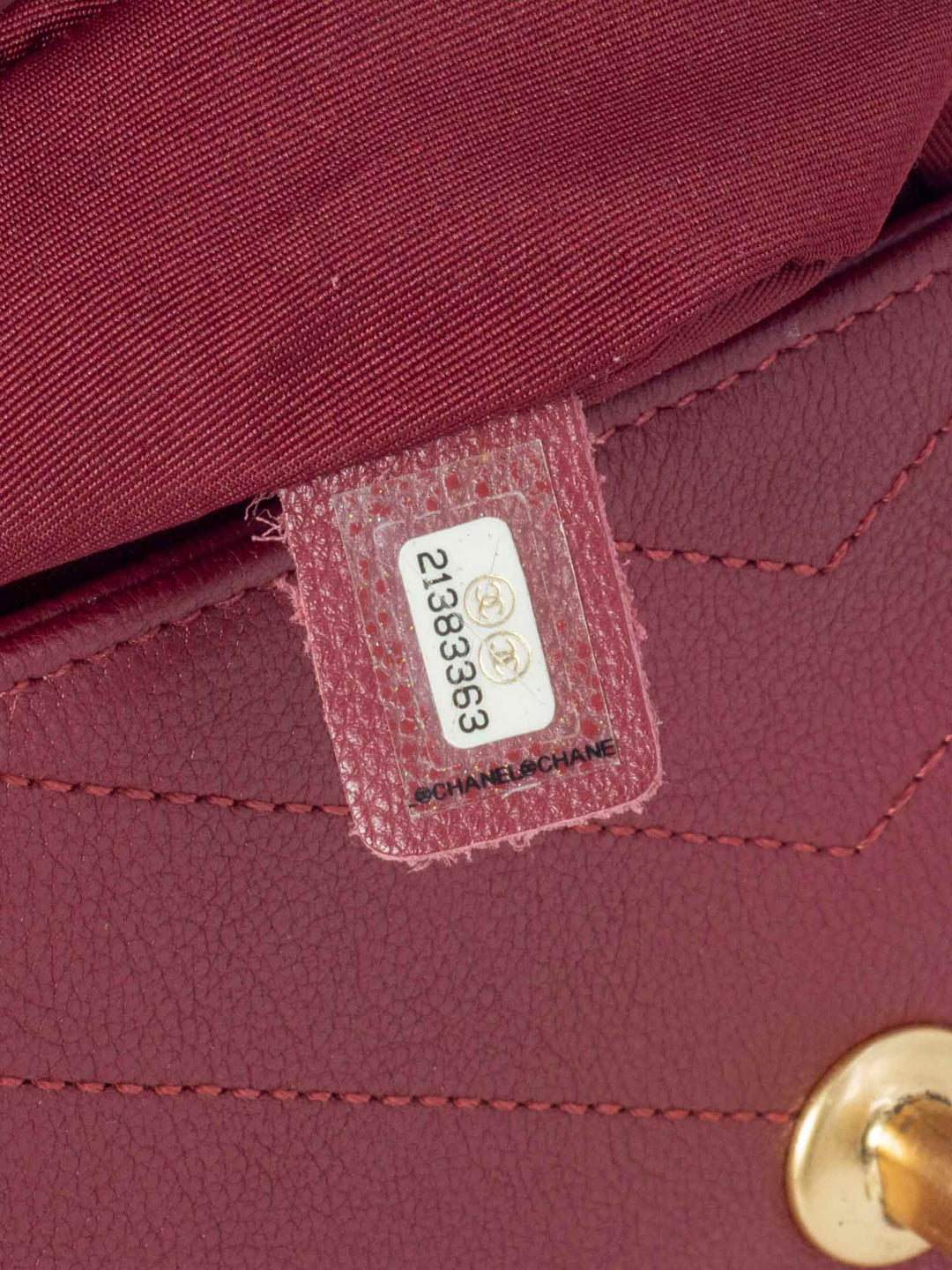Top Quality Chanel Chevron Caviar Leather Top Handle Flap Bag Burgundy