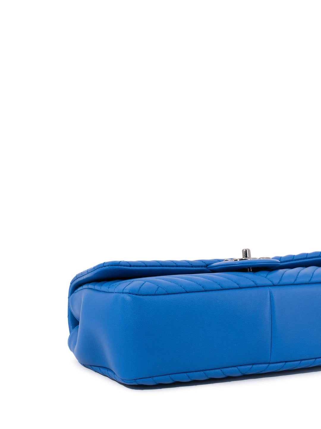 Top Quality Chanel Chevron Quilted Leather Flap Bag Royal Blue