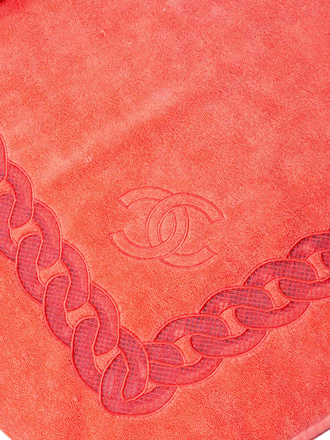 Top Quality Chanel Cotton CC Logo XXL Beach Towel Pink