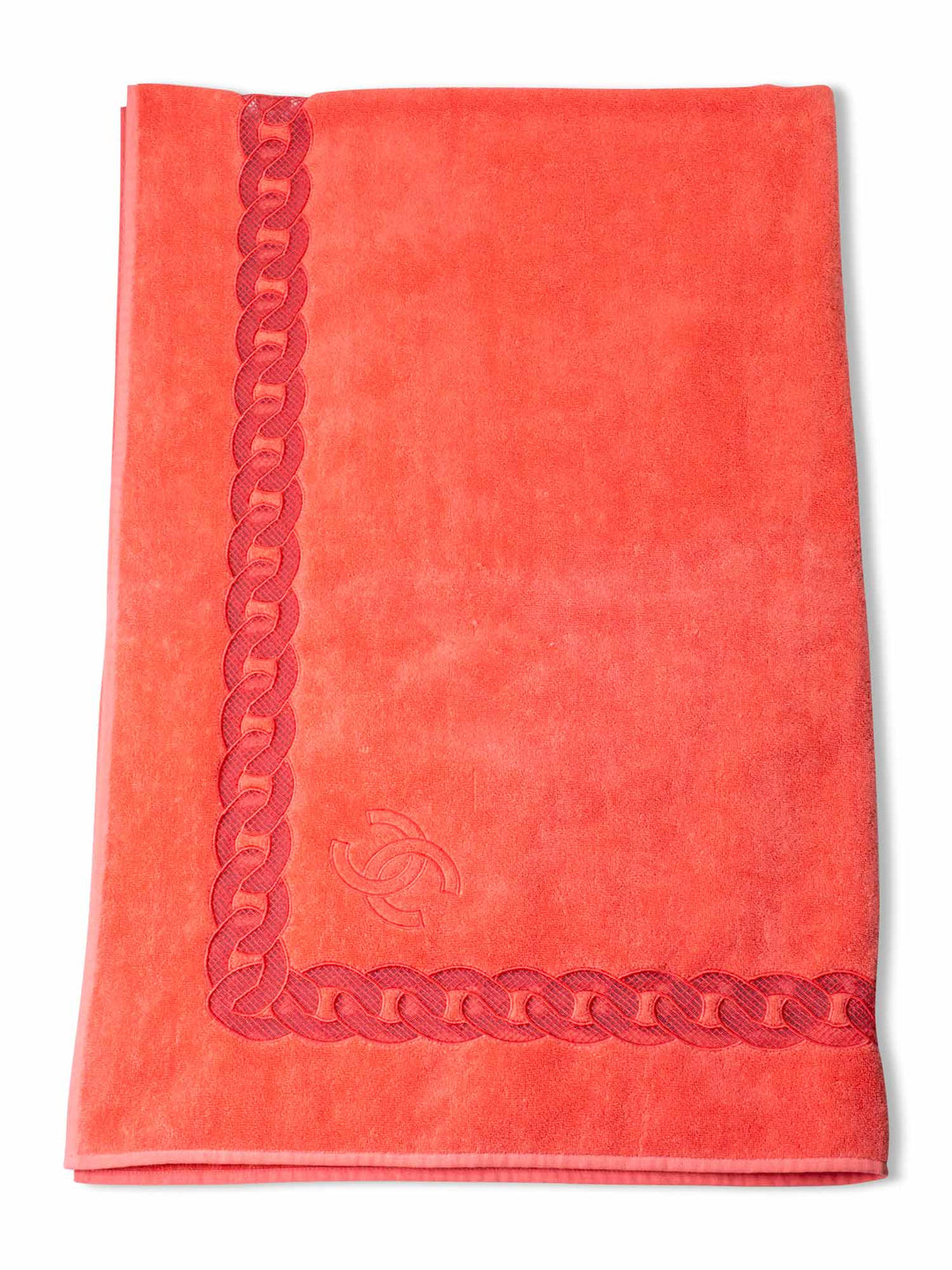 Top Quality Chanel Cotton CC Logo XXL Beach Towel Pink