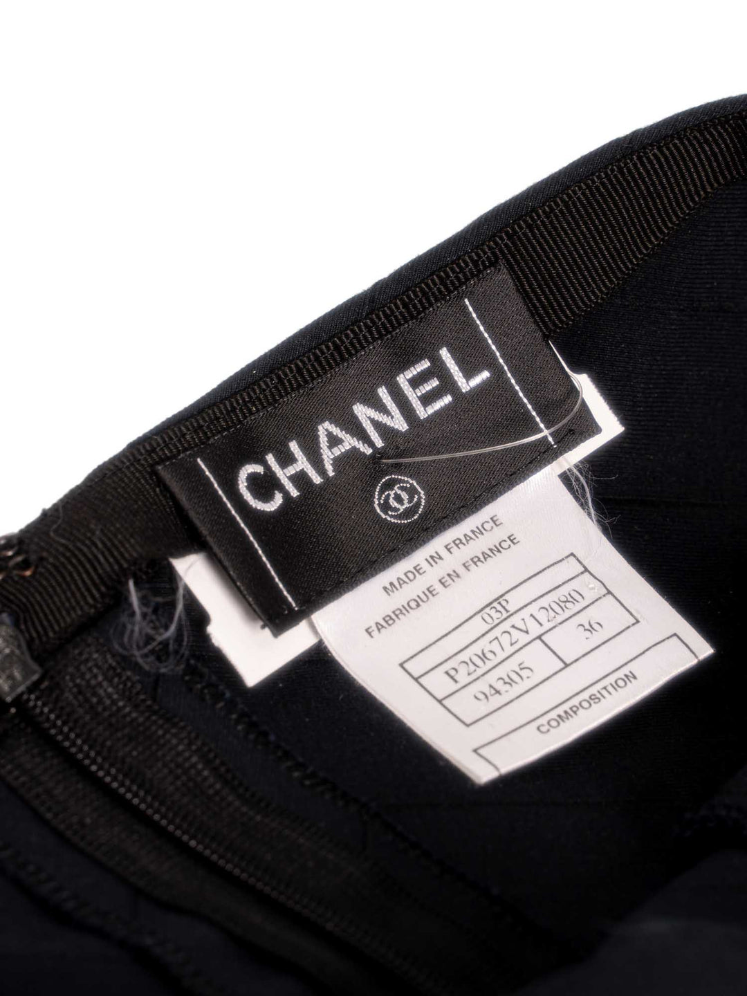 Top Quality Chanel Cotton Pleated Midi Skirt Navy Blue