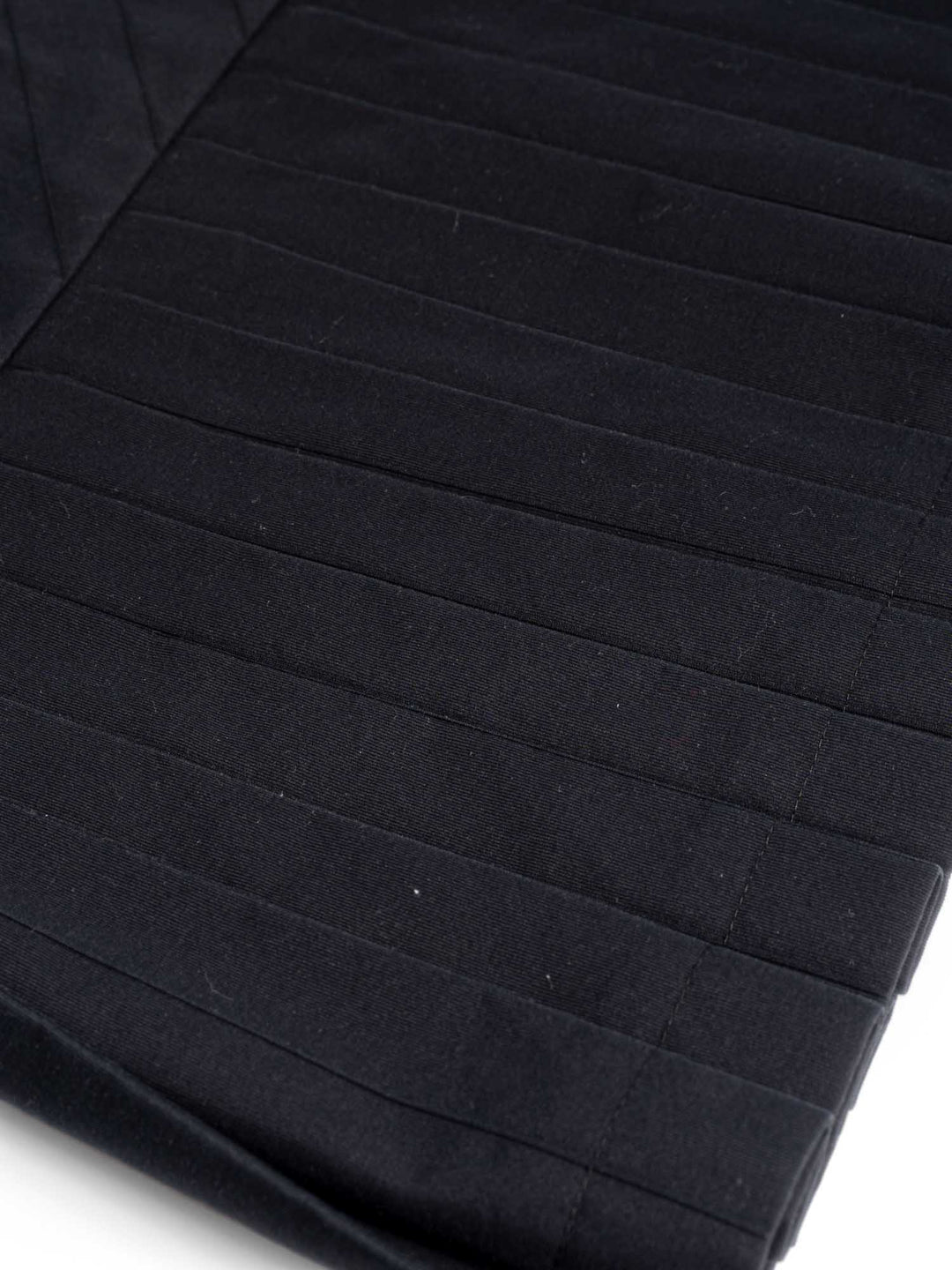 Top Quality Chanel Cotton Pleated Midi Skirt Navy Blue