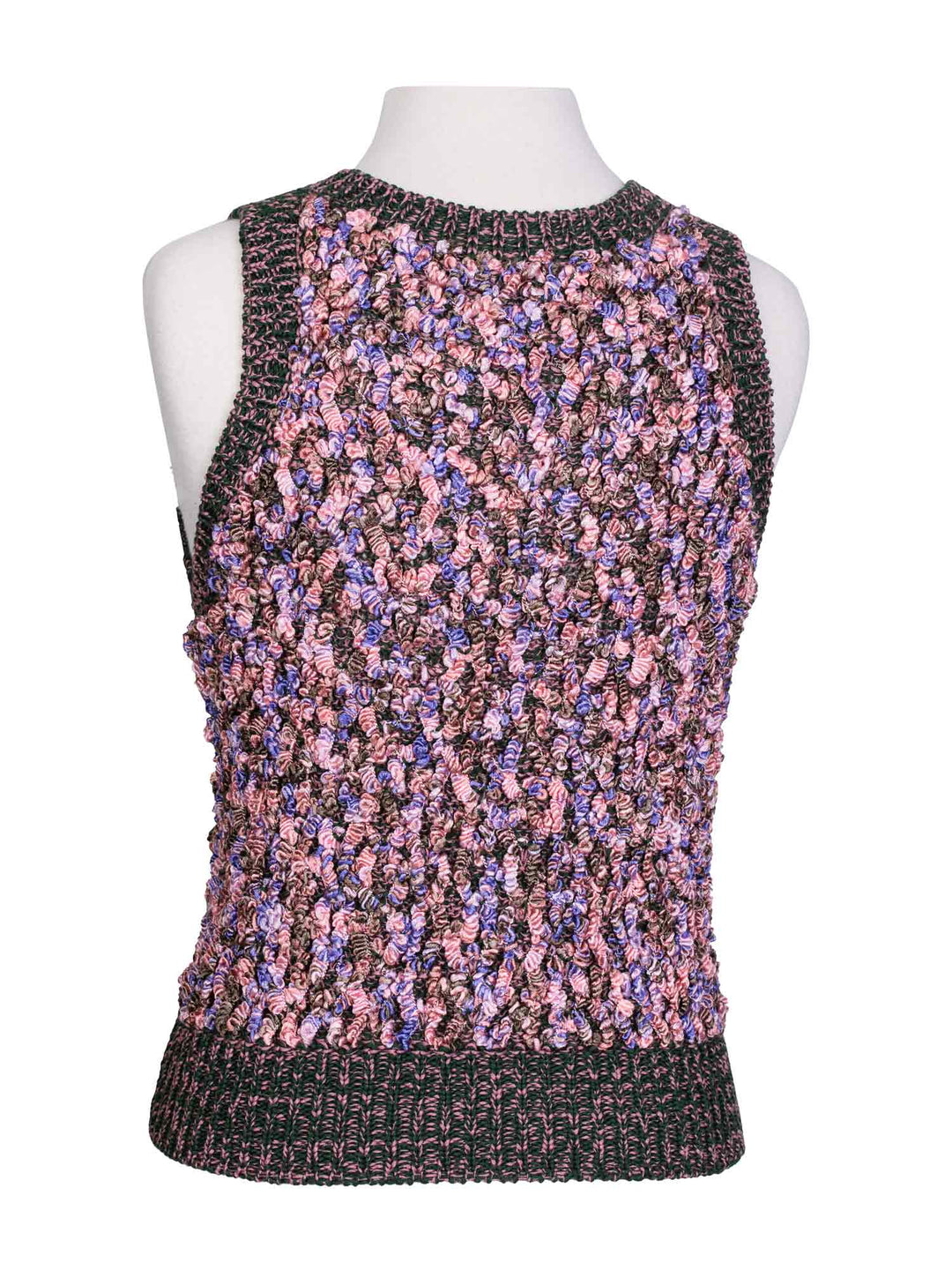 Top Quality Chanel Cotton Silk Knitted Tweed Vest Multicolor