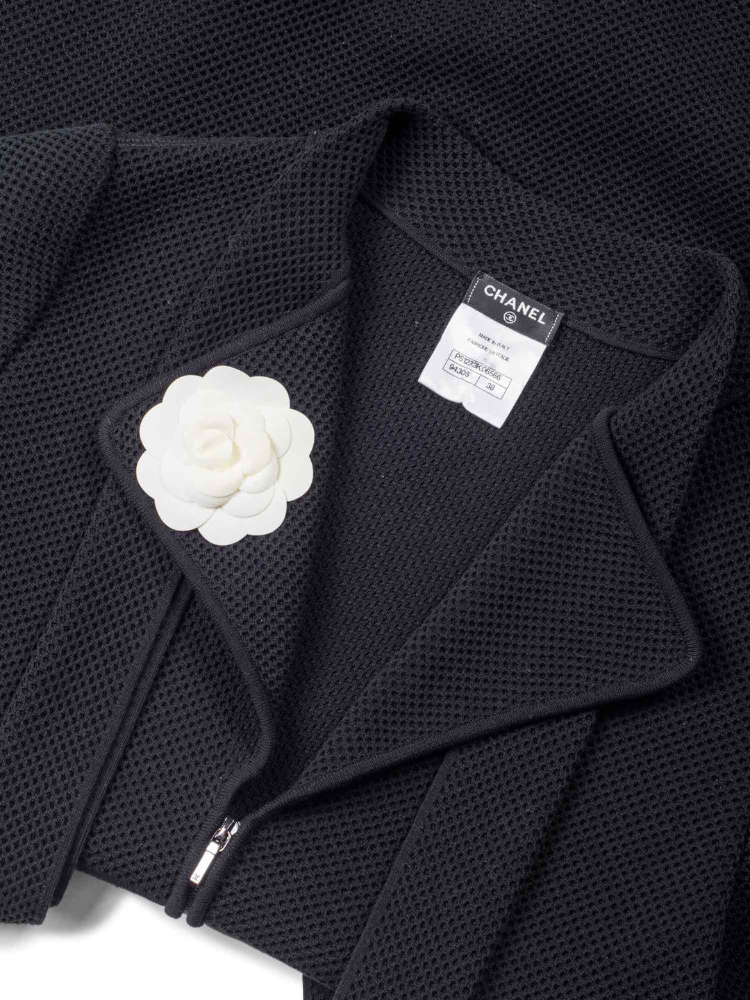 Top Quality Chanel Cotton Tweed Camellia Mini Dress Black