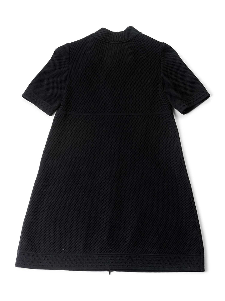 Top Quality Chanel Cotton Tweed Camellia Mini Dress Black