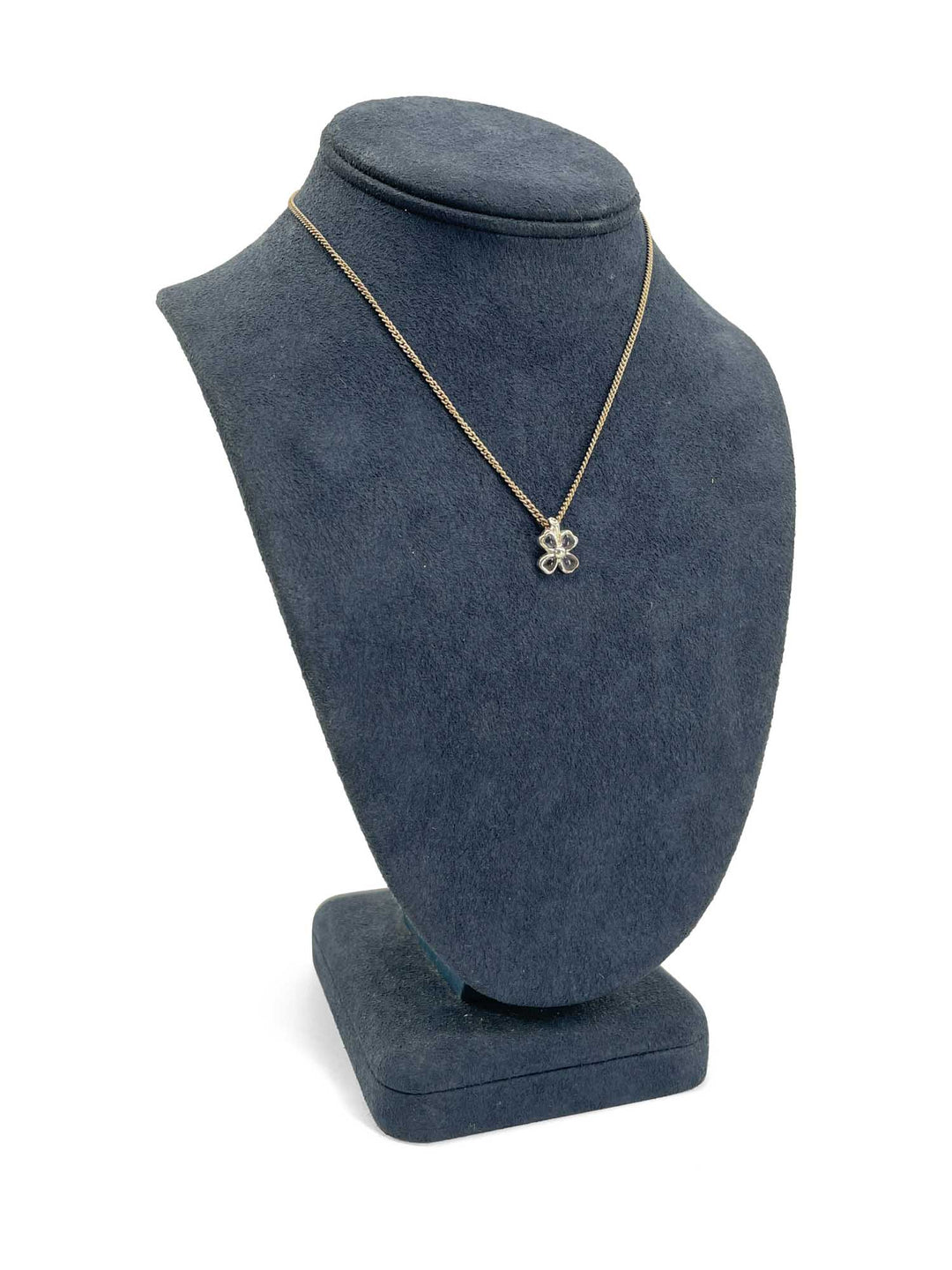 Top Quality Chanel Good Luck Clover Choker Necklace Purple Stone Silver