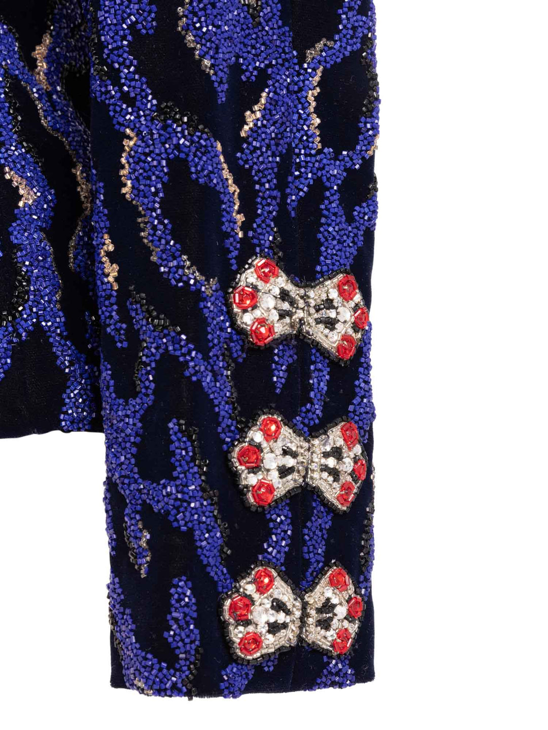 Top Quality Chanel Haute Couture Beaded Swarovski Fitted Jacket Blue