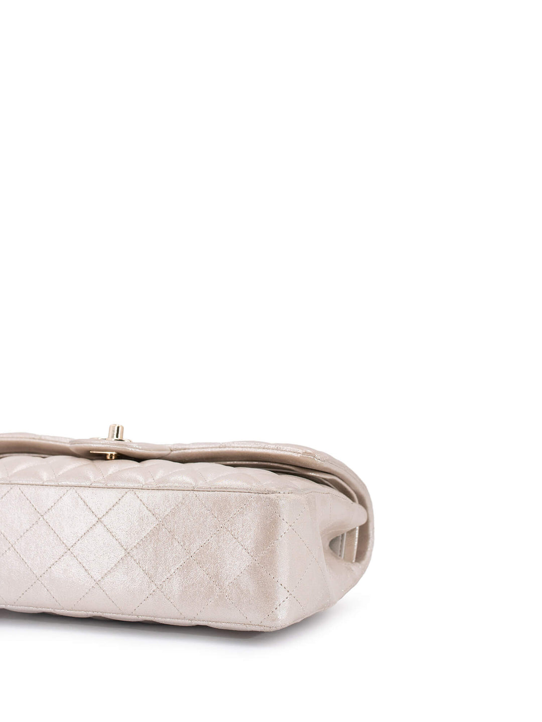 Top Quality Chanel Iridescent Satin Lambskin Quilted Medium Double Flap Bag Gold