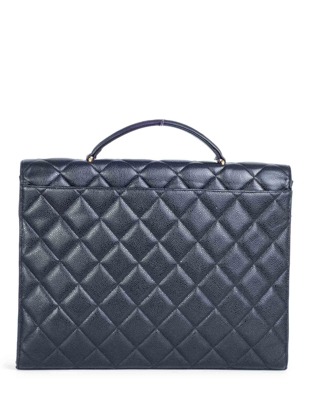Top Quality Chanel Jumbo CC Logo 24K Gold Plated Quilted Caviar Leather Flap Bag Black