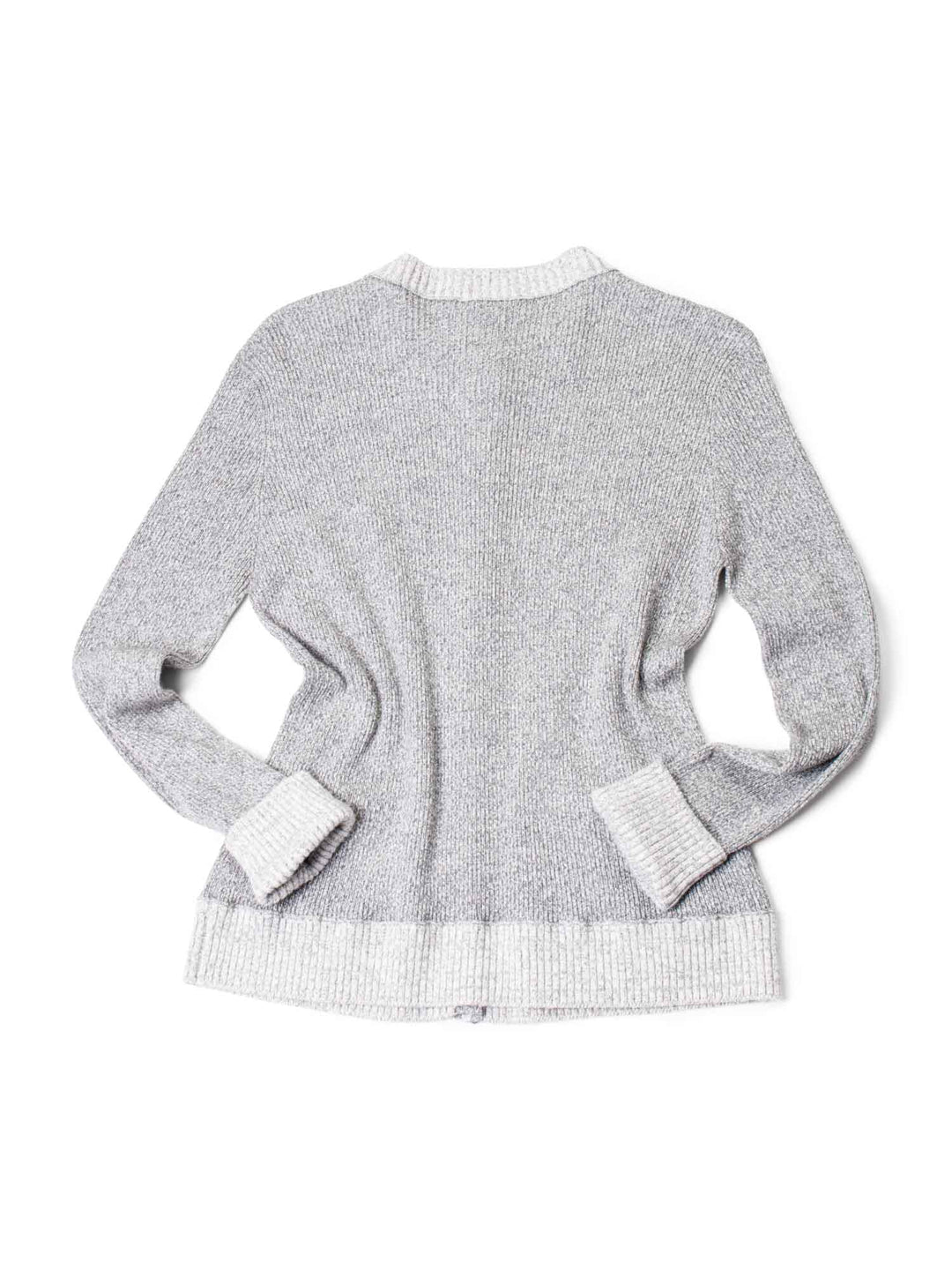 Top Quality Chanel Knit CC Logo Fringe Sparkly Cardigan Grey