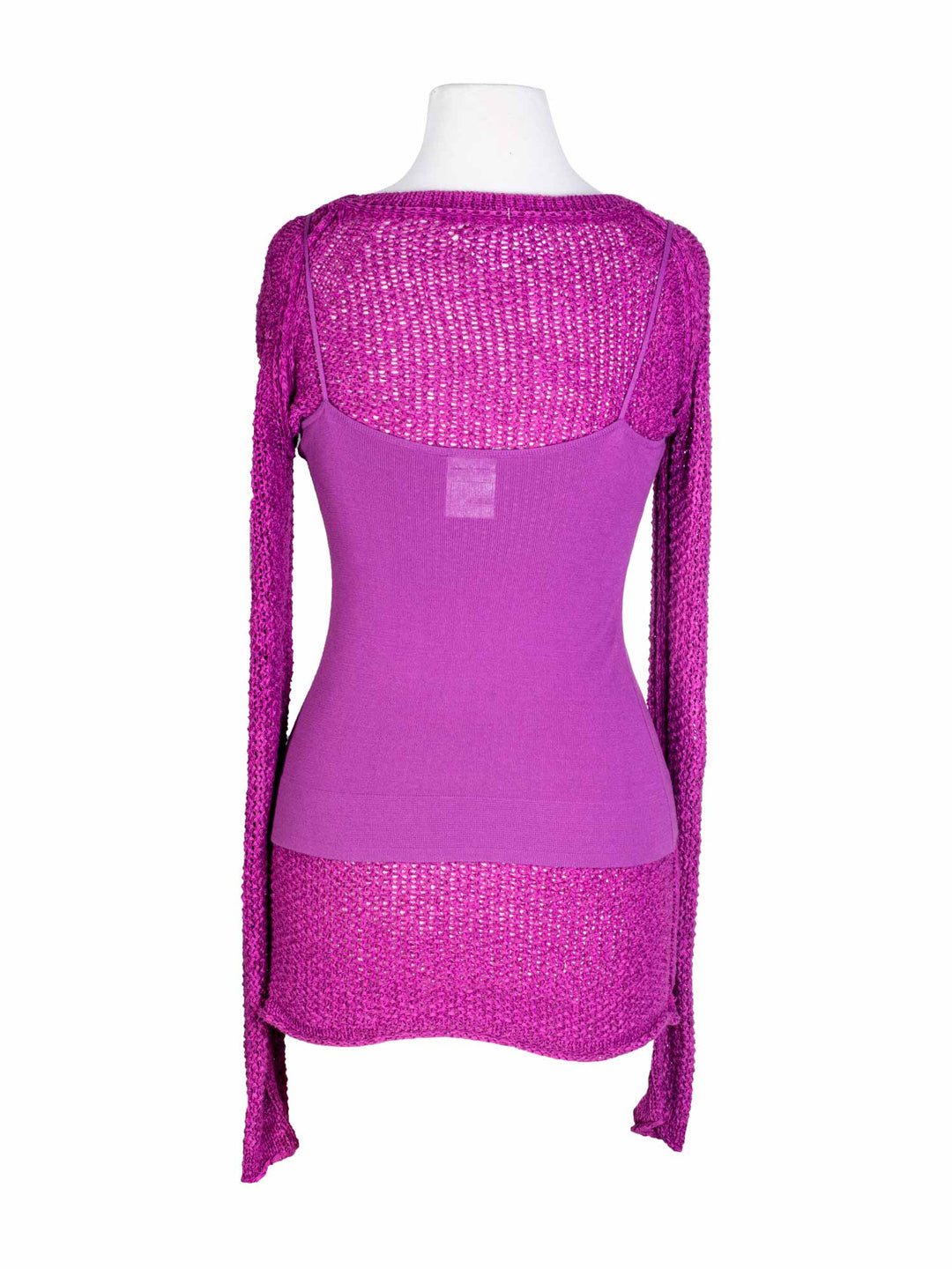 Top Quality Chanel Knit Sweater Tunic Set Purple
