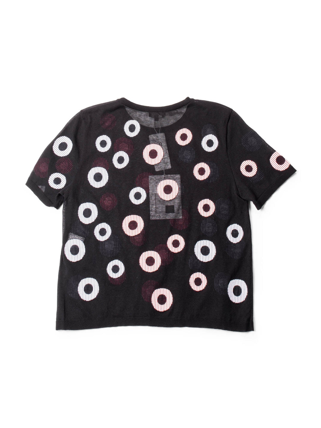Top Quality Chanel La Pausa 19C Cotton Polka Dot Striped Top Black