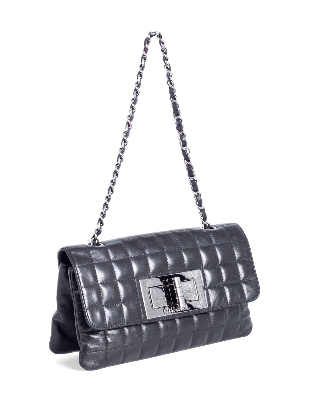 Top Quality Chanel Lambskin Leather Square Quilted Reissue Flap Bag Black