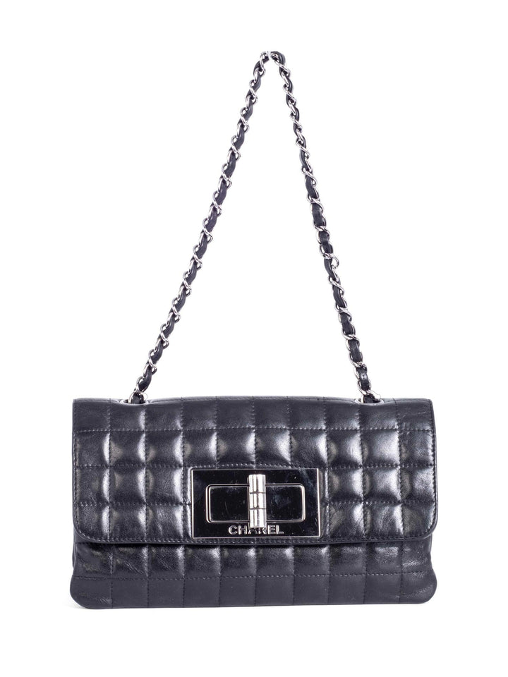 Top Quality Chanel Lambskin Leather Square Quilted Reissue Flap Bag Black