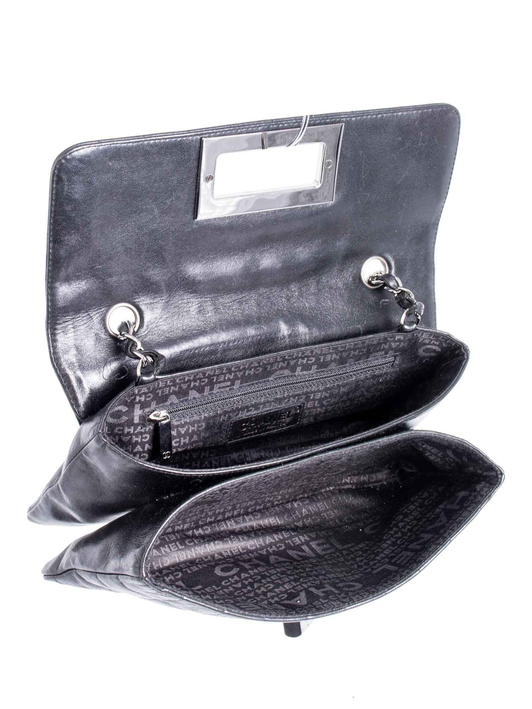 Top Quality Chanel Lambskin Leather Square Quilted Reissue Flap Bag Black
