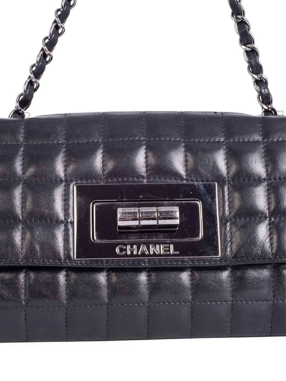 Top Quality Chanel Lambskin Leather Square Quilted Reissue Flap Bag Black
