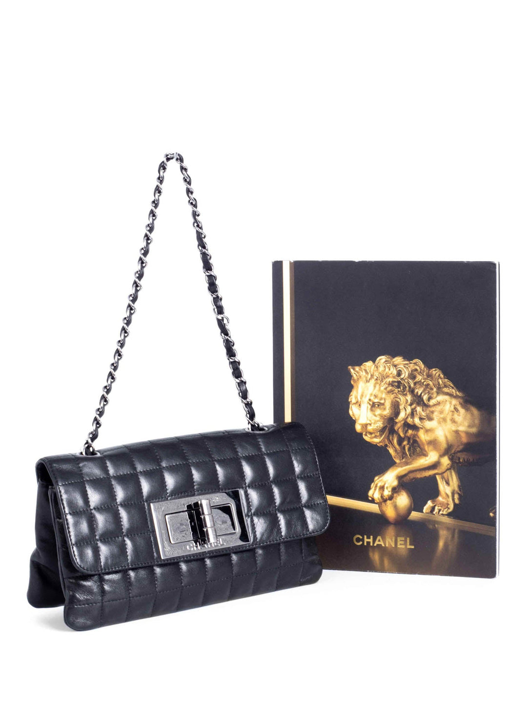 Top Quality Chanel Lambskin Leather Square Quilted Reissue Flap Bag Black